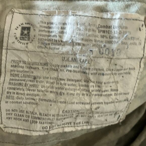 Army Combat Mens Coat ACU Green Camouflage UCP Uniform Digicam Small Long - Picture 7 of 13